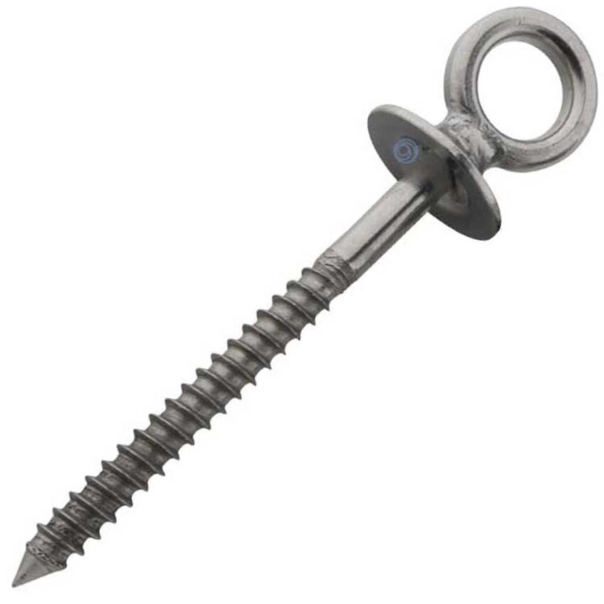 Stainless steel wood screw with collar AISI316/A4