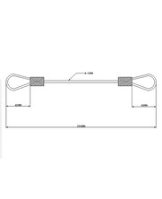 black Wire Rope with loops and Heatshrink tube