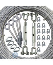 Kit for bracing with steel cable  with 8 mm cable