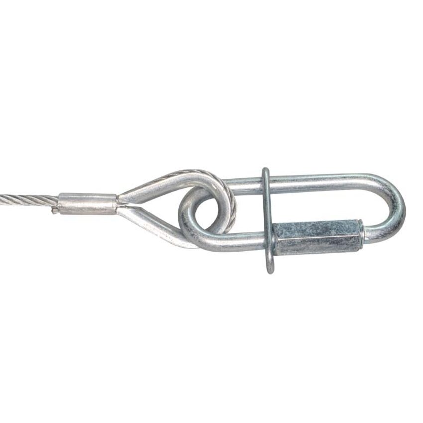 Safety cable with secured emergency link