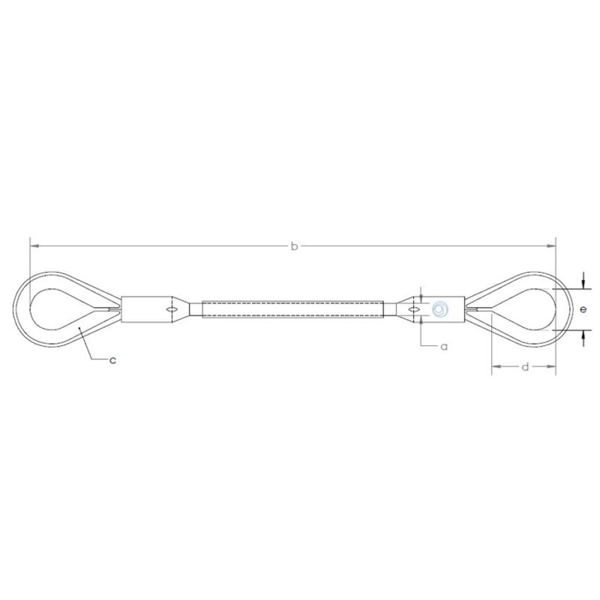 Steel cable with loops