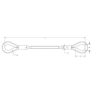 Plastic-coated steel cable with loops