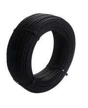 Beschichtete Edelstahl-Stahlseil 4mm 50m 7x19 schwarz