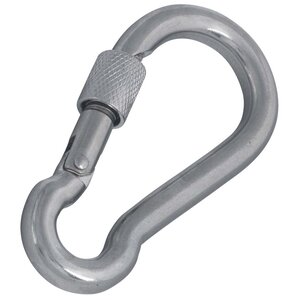 1pcs 6x60mm Silver Snap Hook With Screw Chain Fastener Hook Carabiner 304  Stainless Steel Repair Hiking Camping Quick Safe Lock - Hooks - AliExpress