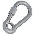 stainless Snap Hook with eye and screw 8x80