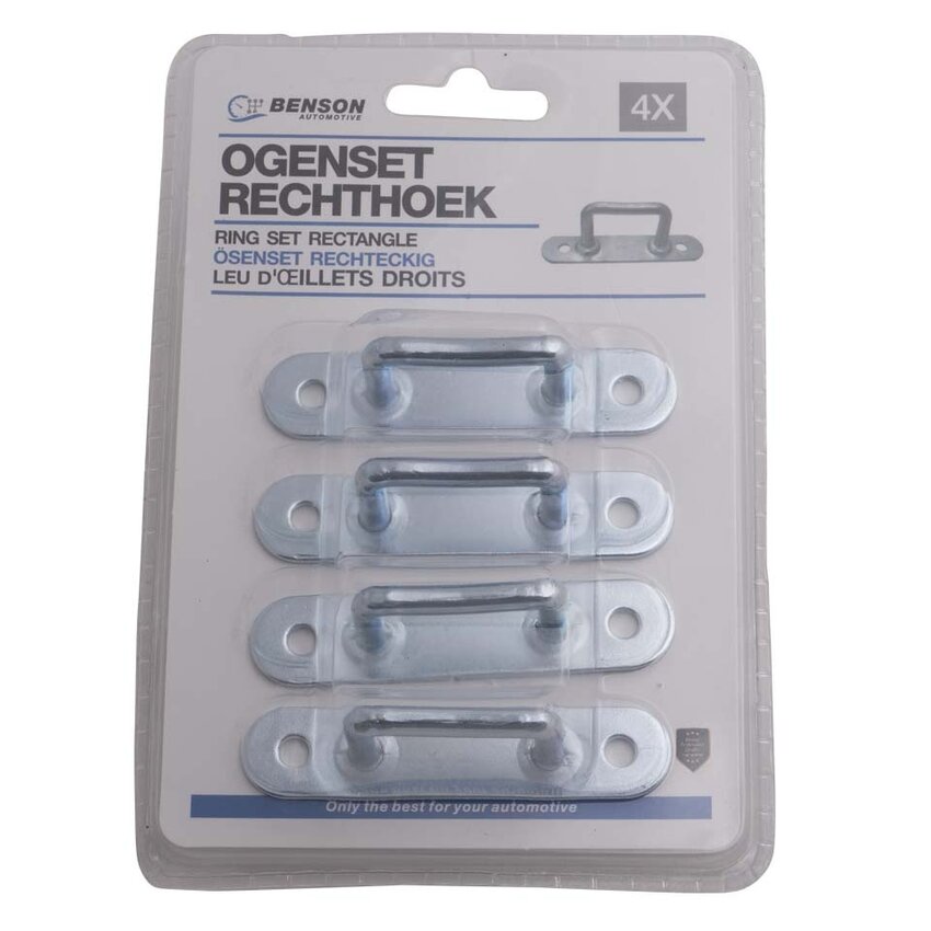 Eyeplate galvanised 73mm Budget Oblong - 4 pieces