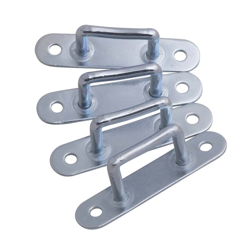 Eyeplate galvanised 73mm Budget Oblong - 4 pieces