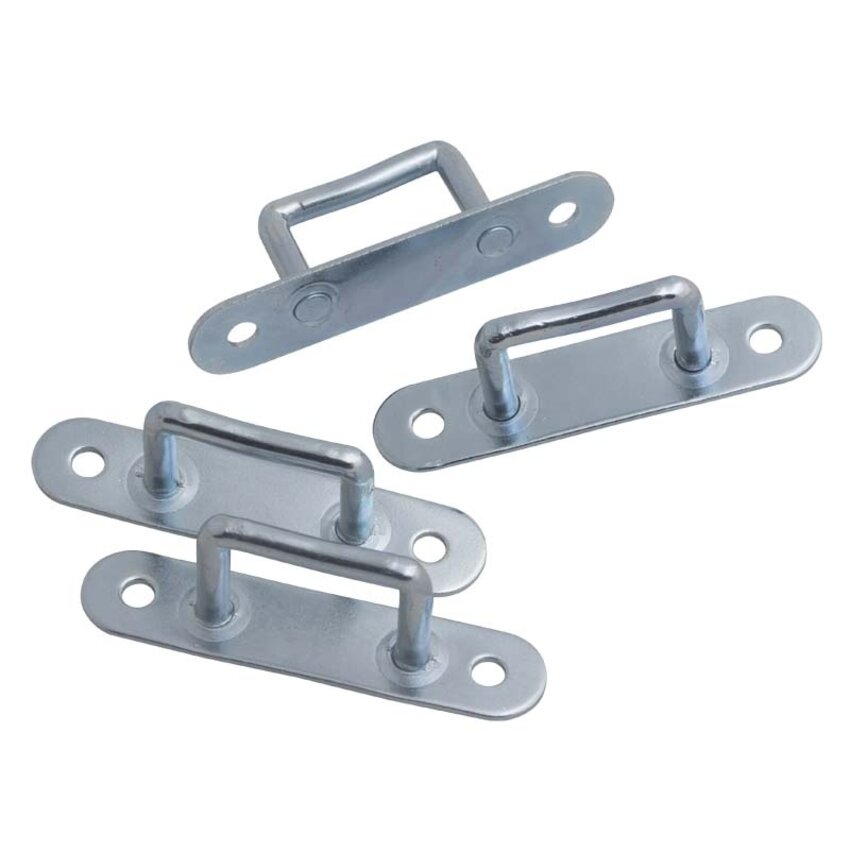 Eyeplate galvanised 73mm Budget Oblong - 4 pieces