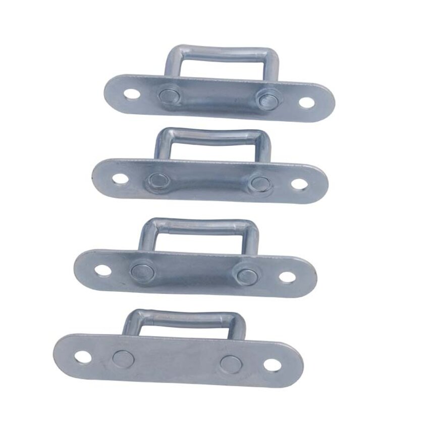 Eyeplate galvanised 73mm Budget Oblong - 4 pieces