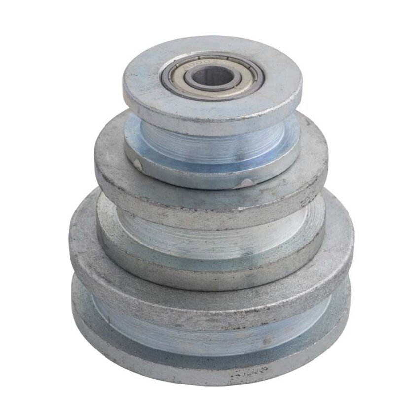 Stalen Wheel or sheave with square groove bearing - 45mm