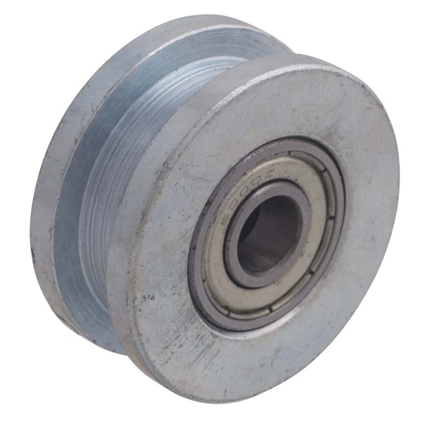 Stalen Wheel or sheave with square groove bearing - 45mm