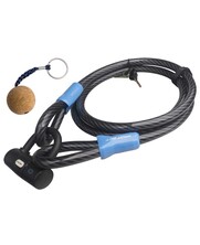 Cable lock Art & VBV tested 2.5 meters long - with clamp Cobalt