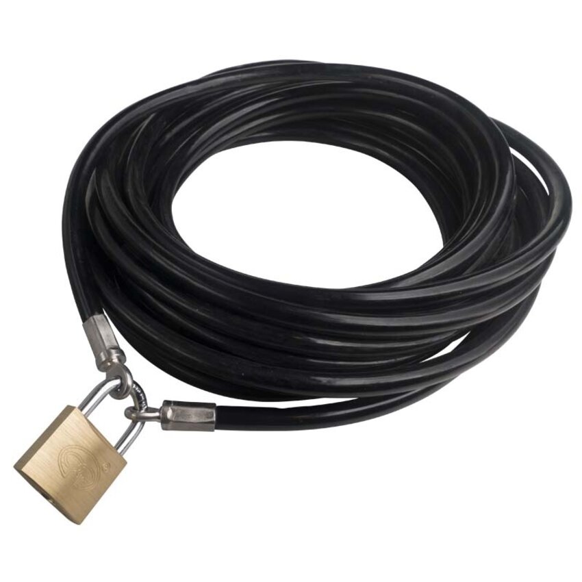 Tuinmeubel kabels 10m zwart + slot