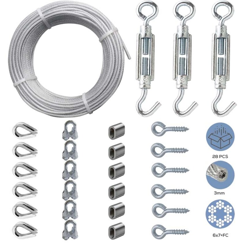 Cable Railing Kit/Garden Wire/Espalier Wire Kit/Wire Fence Roll