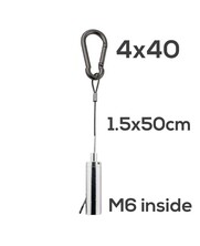 Have custom steel cable made | With end eyes, terminals & crimps Technx