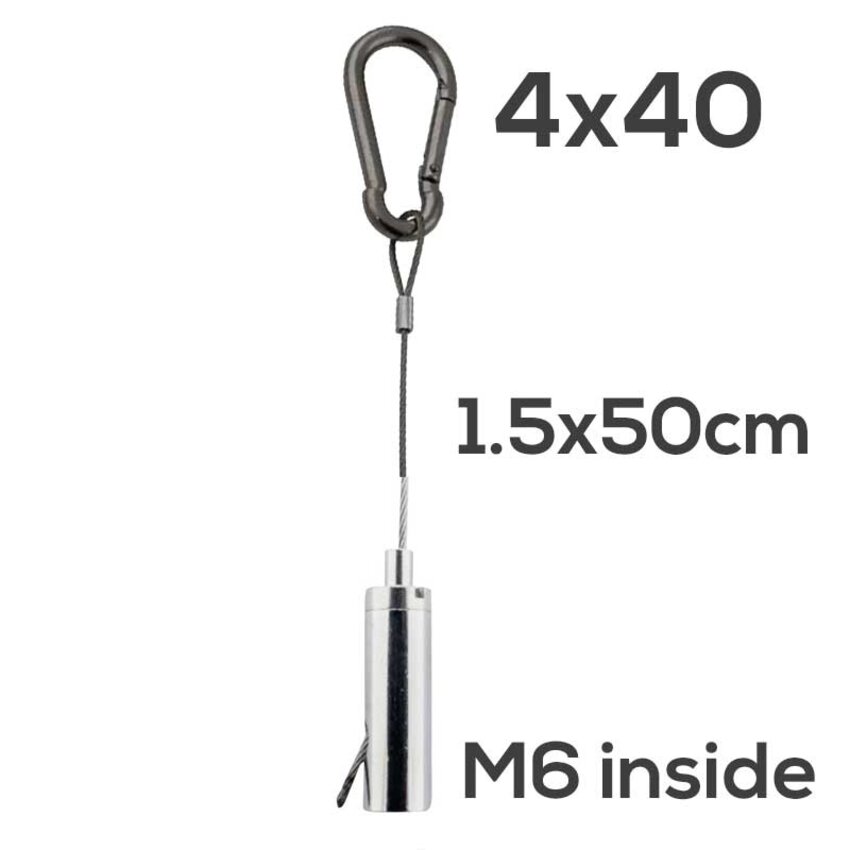Have custom steel cable made | With end eyes, terminals & crimps Technx