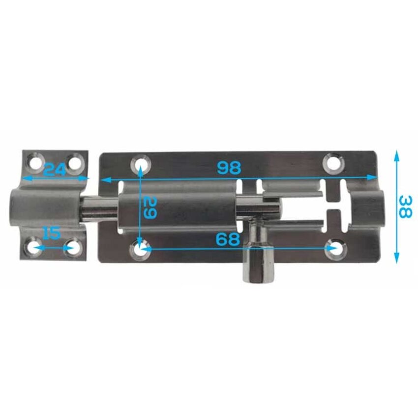 Profielgrendel Rvs 100mm