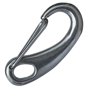 stainless Snap Hook with springclip 50mm