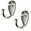 Coat hook single - Double Hole - 2 pieces