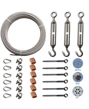 Inox Kabelgeländer-Kit / Gartendraht / Spalier-Kabelsatz / Drahtzaunrolle