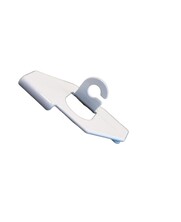 Clip for suspended ceilings, white, with open eye