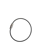 Black Wire Rope 150 mm 'bracelet' steel wire key ring