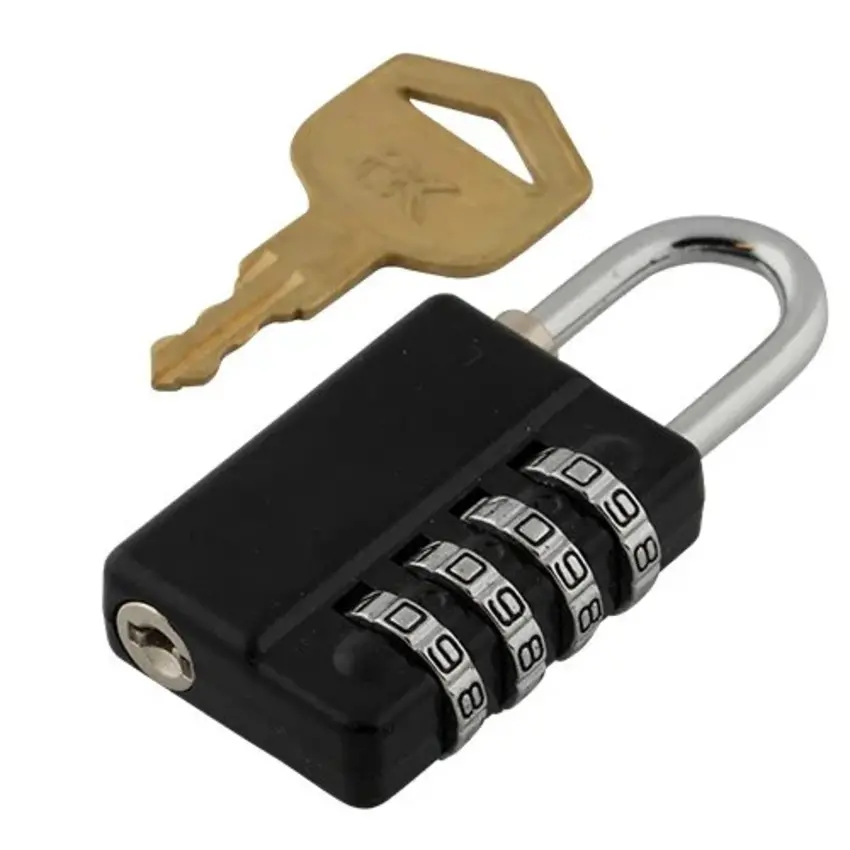 Combination Padlock with Key for Post-Opening