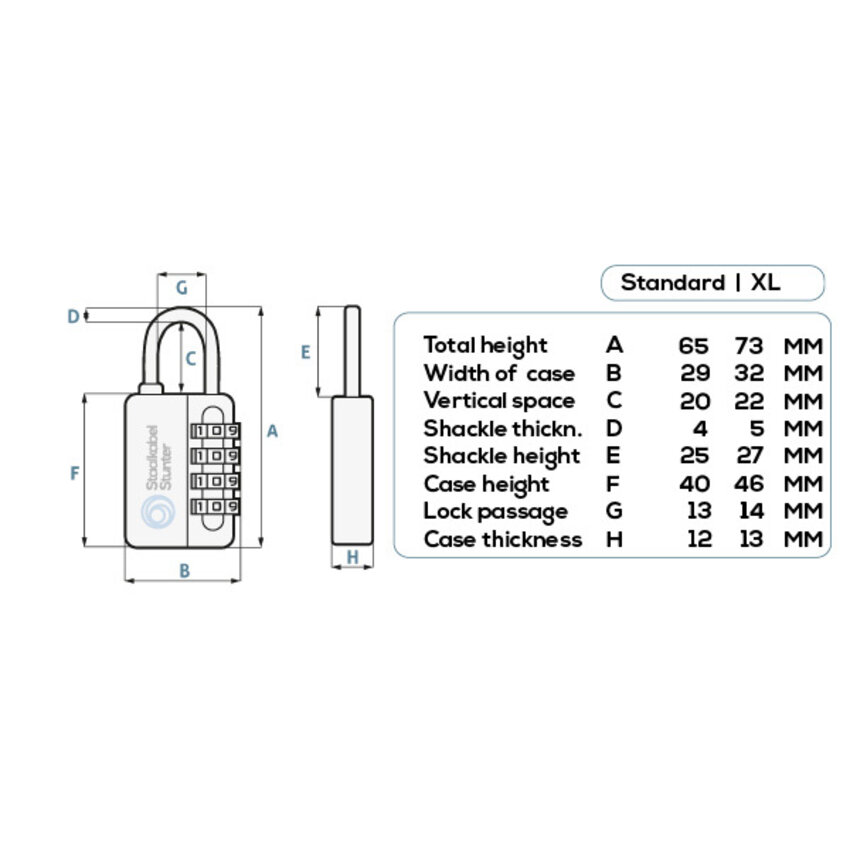 Combination Padlock with Key for Post-Opening