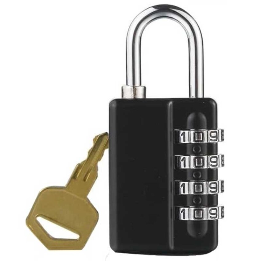 Combination Padlock with Key for Post-Opening