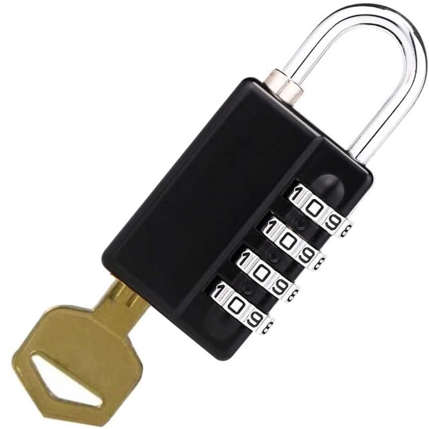 Combination Padlock with Key for Post-Opening