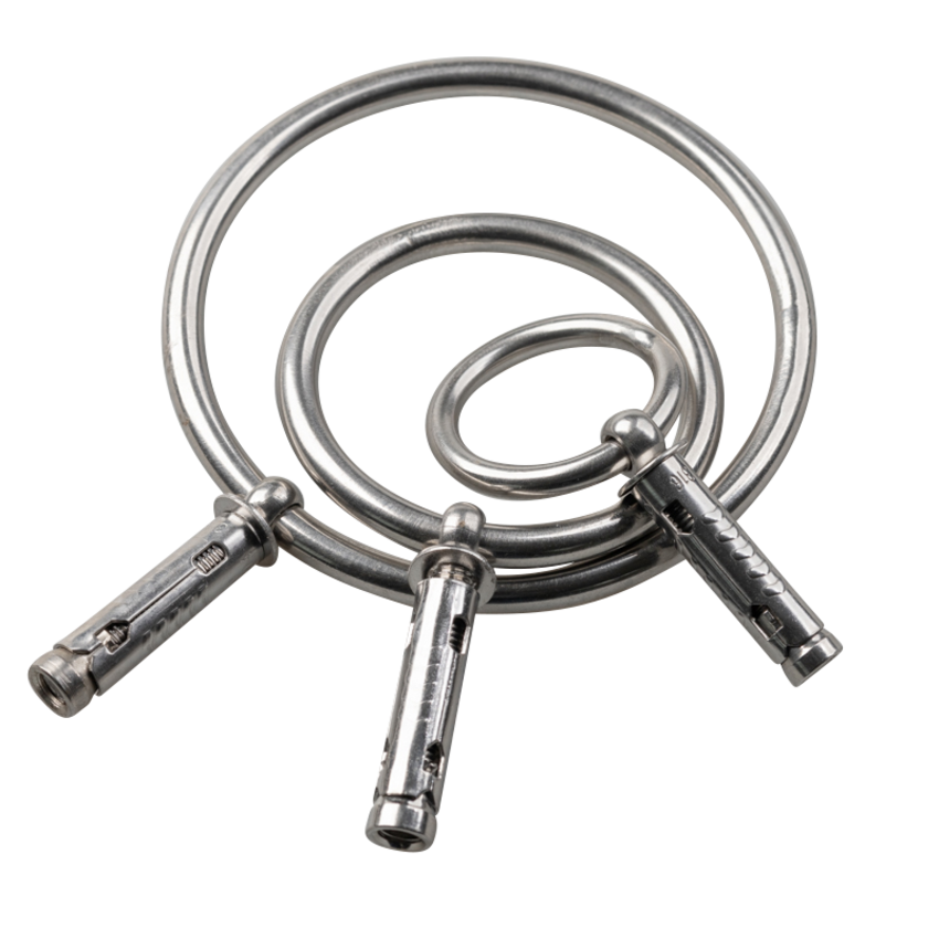 Stainless steel Wall Anchor for attaching chains or cable locks