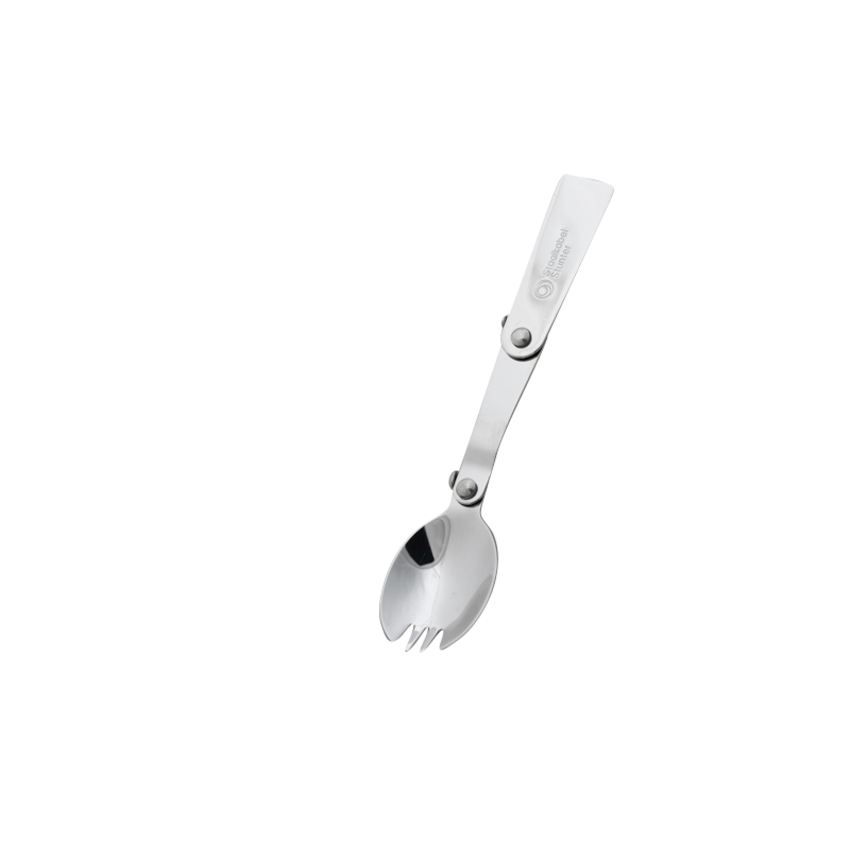 Spork - a spoon and fork in one - always handy on the go.