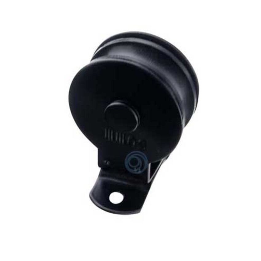 Katrol 50mm staand model met polyamide wiel zwart