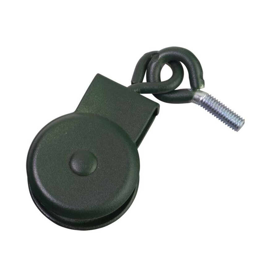 Markisenhangrolle Holzgewinde-Ringschraube Polyamidrad 32 mm  m6 - Schwarz