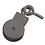 Markisenhangrolle Holzgewinde-Ringschraube Polyamidrad 32 mm  m6 Grau