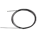 Technx Schwarzes Stahlseil 1,2 mm mit Endstopp 1m