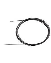 Schwarzes Stahlseil mit Endstopp, 1,2 mm dick und 1 Meter
