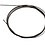 Black Steel Cable with End Stop, 1.2mm Thick and 3 Meters Long