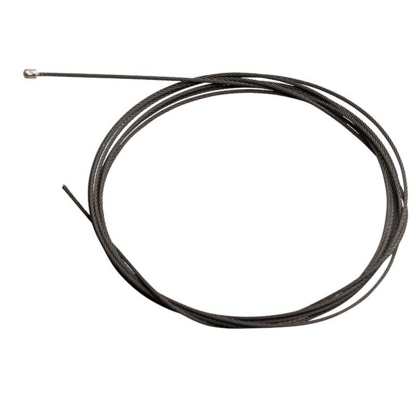 Black Steel Cable with End Stop, 1.2mm Thick and 3 Meters Long