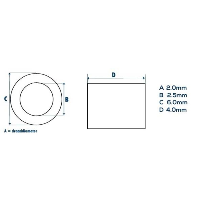 Drahtseil Klemmhülsen 2mm aluminium