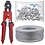 Package of Thin Steel Cable and Wire Clamps Stainless Steel 100m Plus Crimping Tool/Wire Cutter