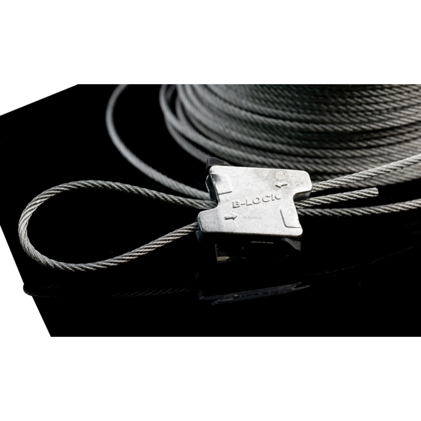 B-Lock Package with 30 Automatic Wire Clamps and Steel Cable 1.5mm x 50m