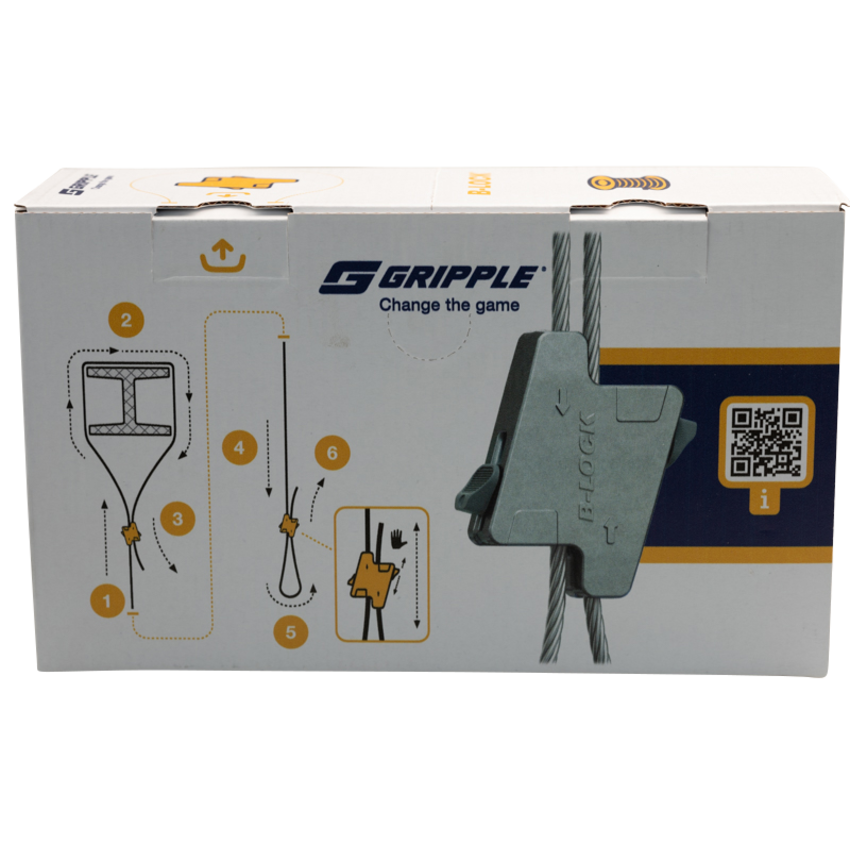 B-Lock Package with 30 Automatic Wire Clamps and Steel Cable 1.5mm x 50m