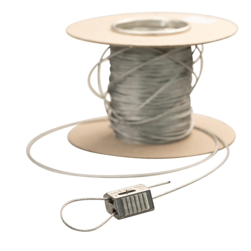 Package with Zip Clip Rize Automatic Cable Gripper 2mm and Zip Clip Steel Cable 25m