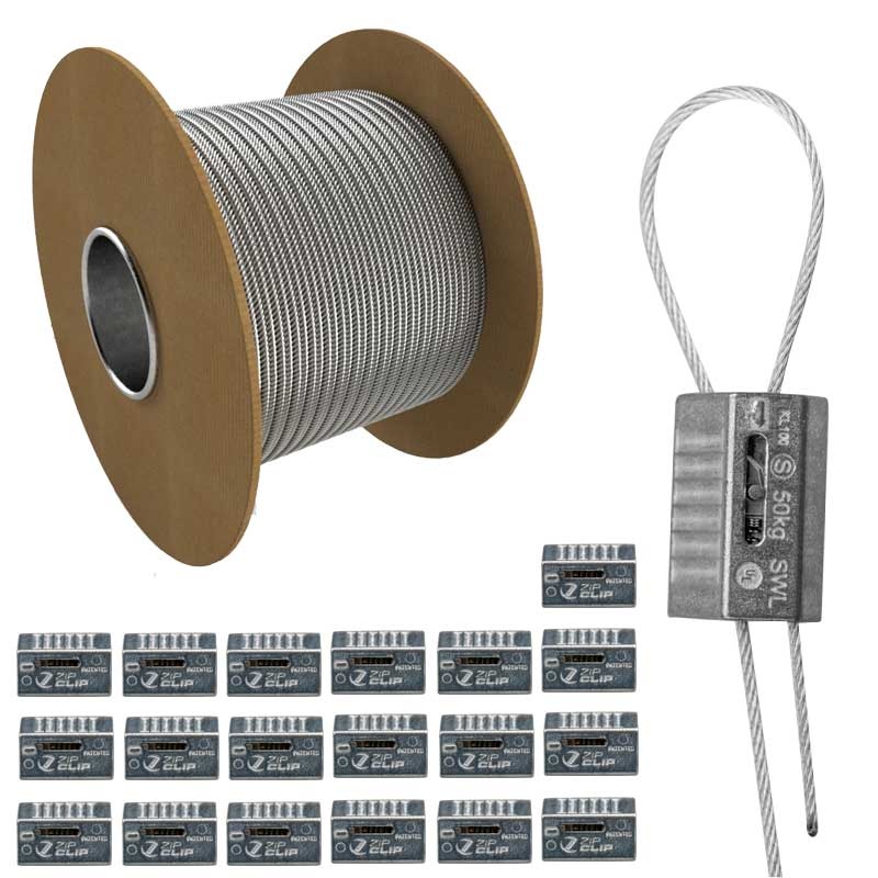 Zip Clip Package 2mm - Wire rope stunter