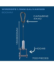Stahlkabel nach Maß mit augen