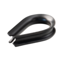 Kausche Edelstahl 3mm Schwarz