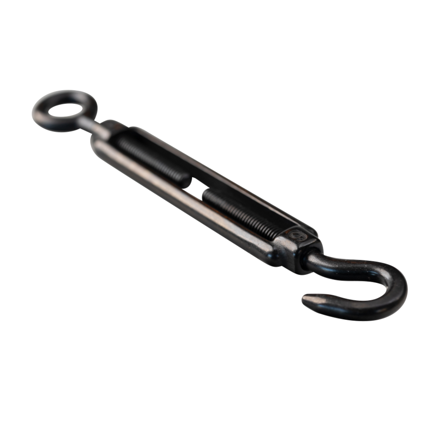 Stainless Steel Wire Tensioner M6 Hook and Eye Black