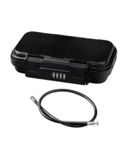 Safe with PVC steel cable attachment 6mm x 50cm for the secure storage of valuables.