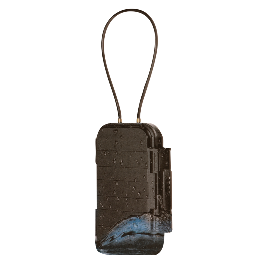 Safe with PVC steel cable attachment 6mm x 50cm for the secure storage of valuables.